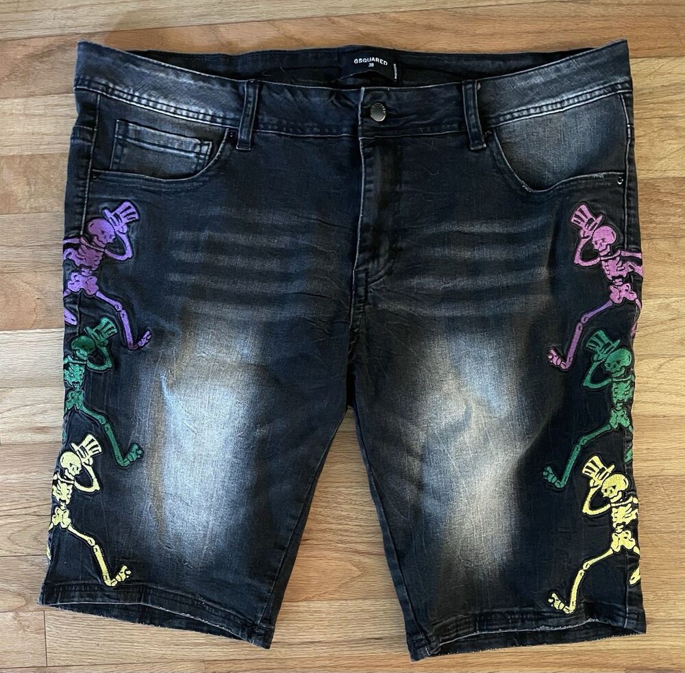 Men’s 38 GSquared Dancing Skeletons Shorts